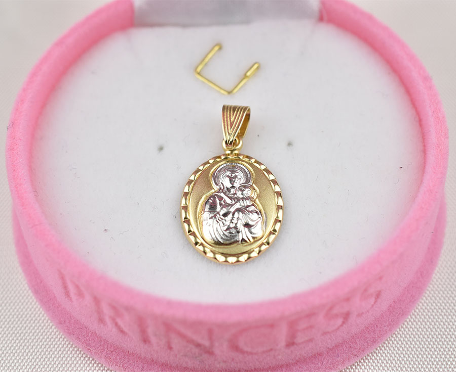 Δίχρωμο Χρυσό Φυλαχτό Κ9